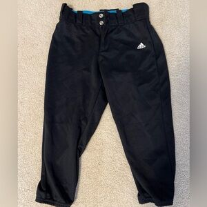 Girls black Adidas softball pants